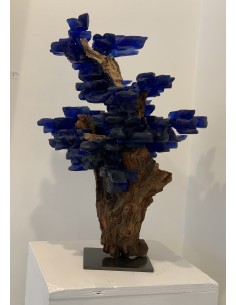 Sculpture Végétale bleue
